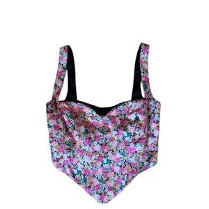 For Love & Lemons Floral Corset Top - Small